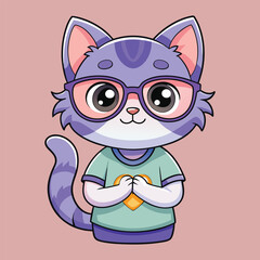 vector cat cartoon art illustration design.