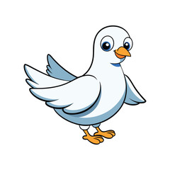 vector dove of peace art cartoon style