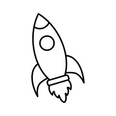 Rocket icon vector. Startup icon vector.