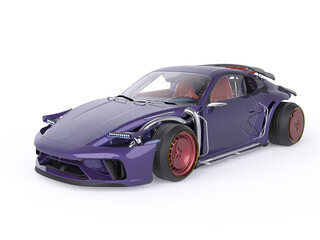 Fototapeta premium non branded cyber car in white background