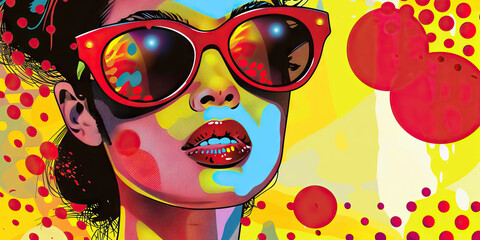 Art (Pop Art): A figure with a pop art painting, symbolizing the art movement popularized in the...