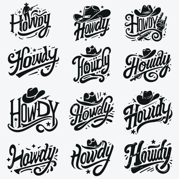 Country Girl Western, Howdy Design, Cowboy And Cowgirl T-shirt Design, Vector illustration