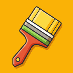 Obraz premium Paintbrush Vector Illustration Icon 