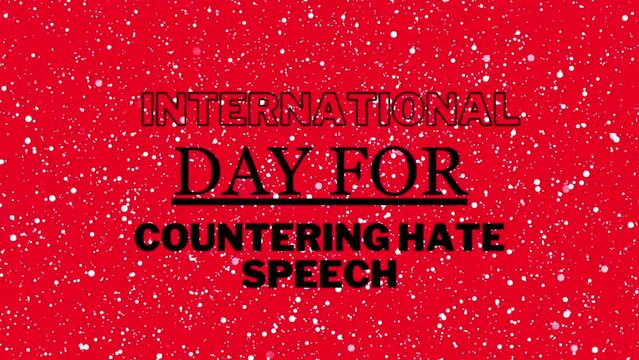 International Day for Countering Hate Speech, Color Background - 18 June	
