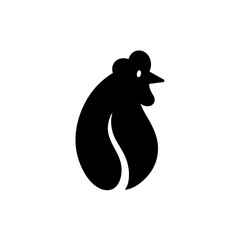 Rooster coffee logo with a simple and modern design