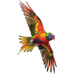 Parrot flat vector illustration Parrot cartoon vector illustration