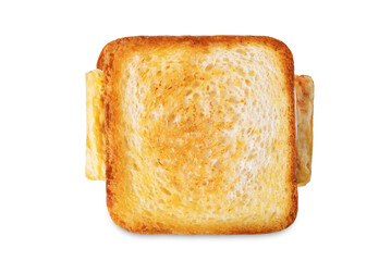 Asian street sandwich with omelette on a white isolated background