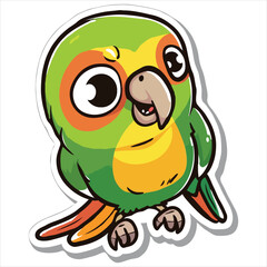 Parrot flat vector illustration Parrot cartoon vector illustration