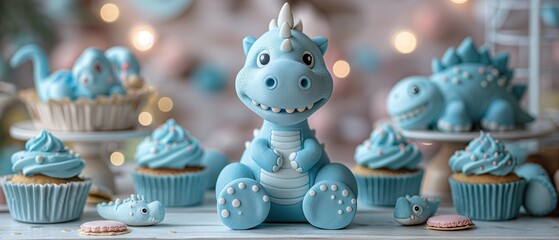 Obraz premium Sweet cakes. Illustration On The Theme Of Food And Sweets. Generative AI 