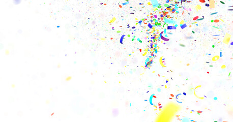 Sunburst and colorful confetti background frame illustration