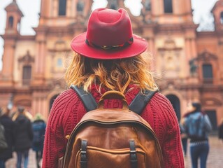 Tourists visiting new place during vacancies during holidays