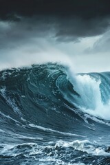 Obraz premium Surfer on big wave