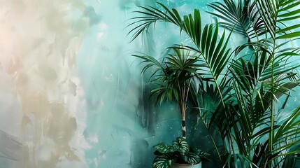 palm trees and water Abstract Background