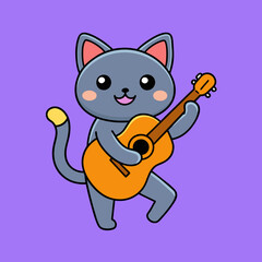 Cat dancing to guitar music