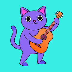 Cat dancing to guitar music