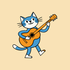 Cat dancing to guitar music
