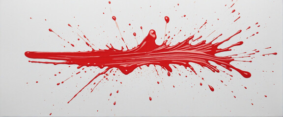 Abstract red paint stroke on white background: A creative design element isolated for your artistic projects