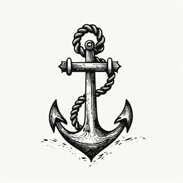 recommend clip art: marine retro emblems logo with anchor and rope anchor