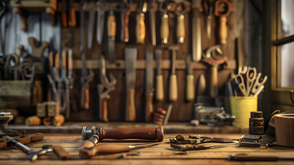 A table with many sewing supplies including needles, scissors, and thread