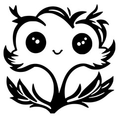 black and white owl