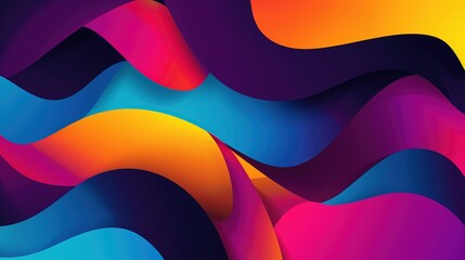 Abstract Colorful Wave Background