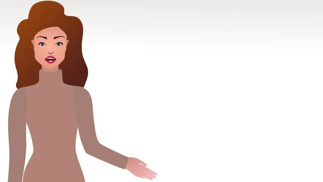 lip syncing, facial animation for storytelling. female character says: Girl or woman looped animation frames in flat style. speaking facial expressions of the mouth and lips, articulation on a white