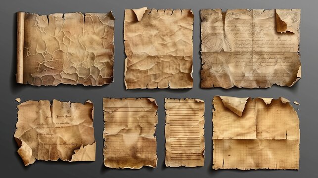 Collection of Aged and Worn Papers