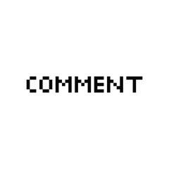 comment button 8 bit text comment Pixel art 8-bit for game