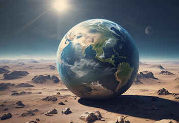 Planet earth 3d abstraction