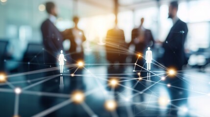 Business Network Connection with AI Technology, Generative AI