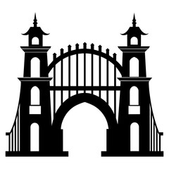 silhouette of the bridge