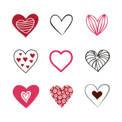heart shape vector collection