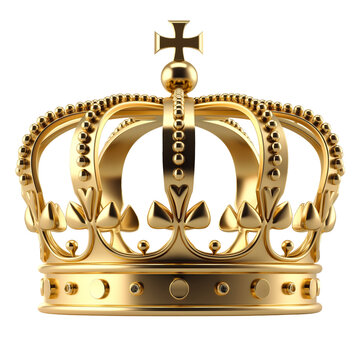 recommend clip art: gold crown ornate , elegance and shiny, PNG transparent background