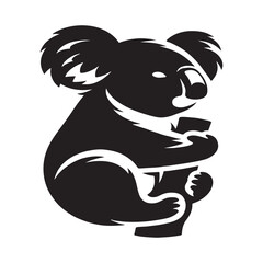 Koala Silhouette Vector Art Illustration