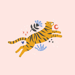 jumping tiger