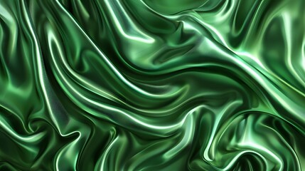 Obraz premium Luxurious Green Satin Fabric Texture