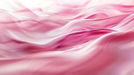 Obraz premium Pink Silk Waves Background, Generative AI