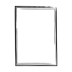 Frame border grunge texture, shape icon for decorative vintage doodle element for design in vector illustration