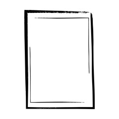 Frame border grunge texture, shape icon for decorative vintage doodle element for design in vector illustration