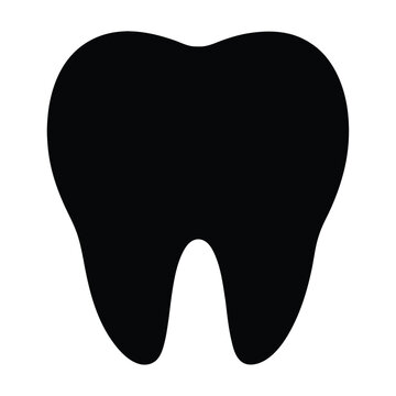 recommend clip art: Black Tooth Silhouette Vector Icon - Simple Dental Symbol for Health and Medical Design, High-Resolution Graphic for Dentistry and Dental Care Illustrations