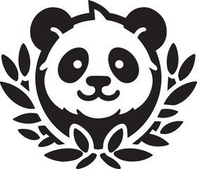 Vector illustration of panda isolated on white background