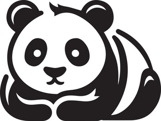 Vector illustration of panda isolated on white background