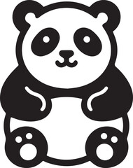Vector illustration of panda isolated on white background