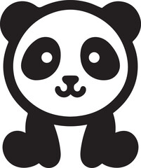 Vector illustration of panda isolated on white background