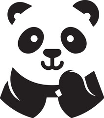 Vector illustration of panda isolated on white background