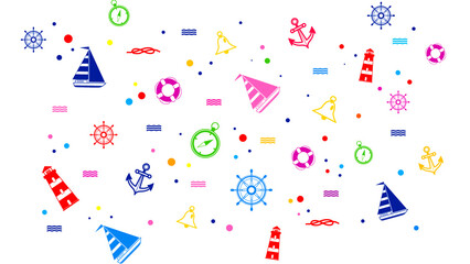 
Illustration on the theme of the sea and travel