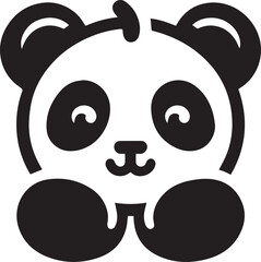 Vector illustration of panda isolated on white background