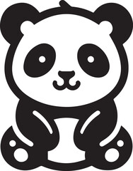 Vector illustration of panda isolated on white background © Graphicistock