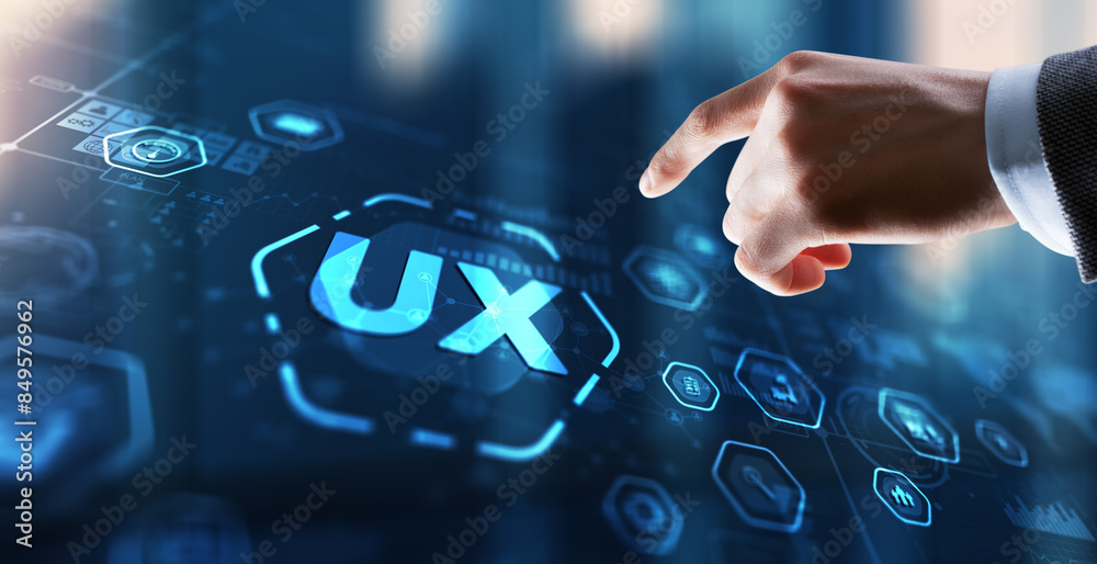 Poster mobile app user experience ux or app ux