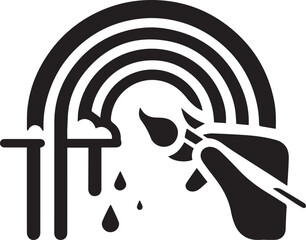 Vector illustration of rainbow icon